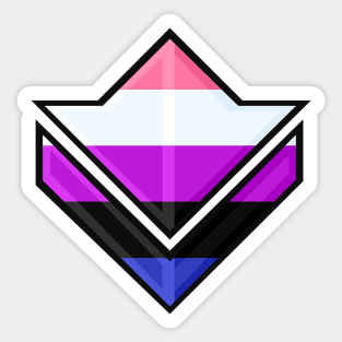 Commander Tag: Genderfluid Sticker